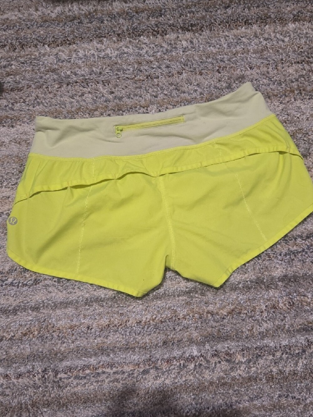 Lululemon Highlighter Yellow/green Shorts
